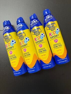 Bundle of 4 banana Boat Sport Kids Sunscreen Spray SPF 50 |